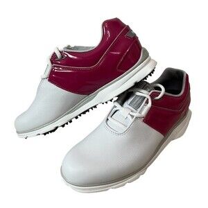 Ladies FootJoy MyJoys Pro/SL Golf Shoes 7.5 Pink & White NWT